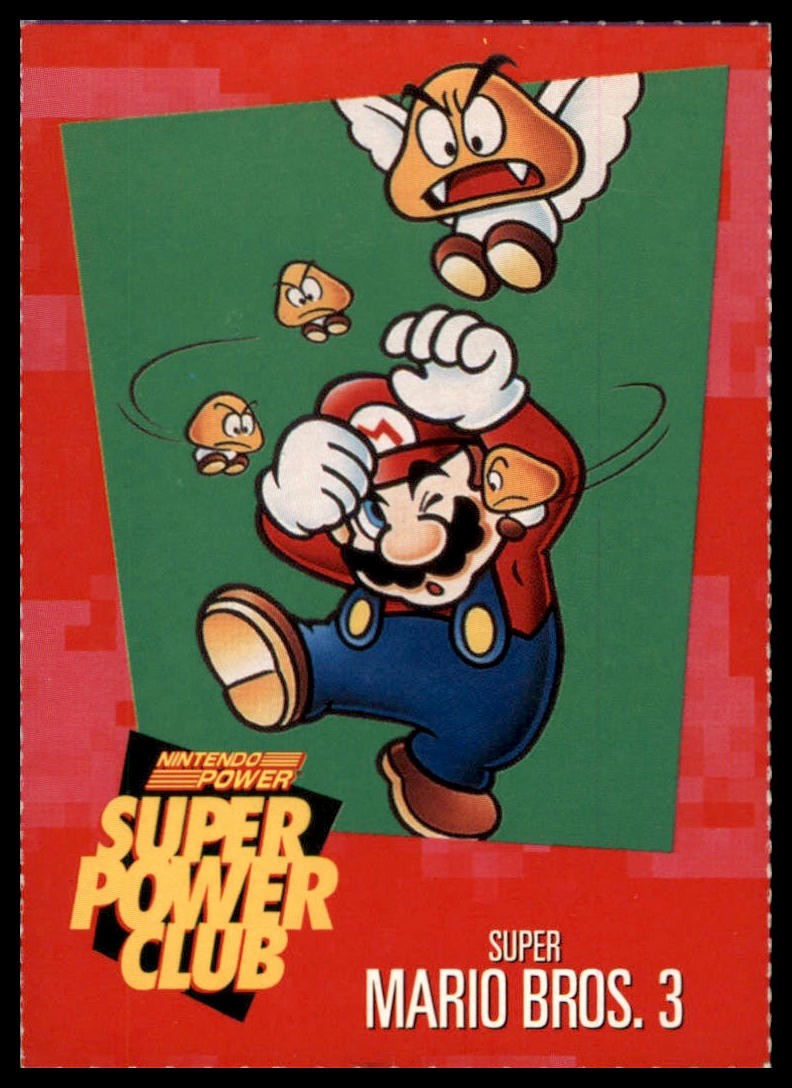 1988 Nintendo Power Super Power Club Power Cards Goomba Mario Bros 3 Card #6 1988 Nintendo Power Super Power Club Power Cards Goomba Mario Bros 3 Card #6