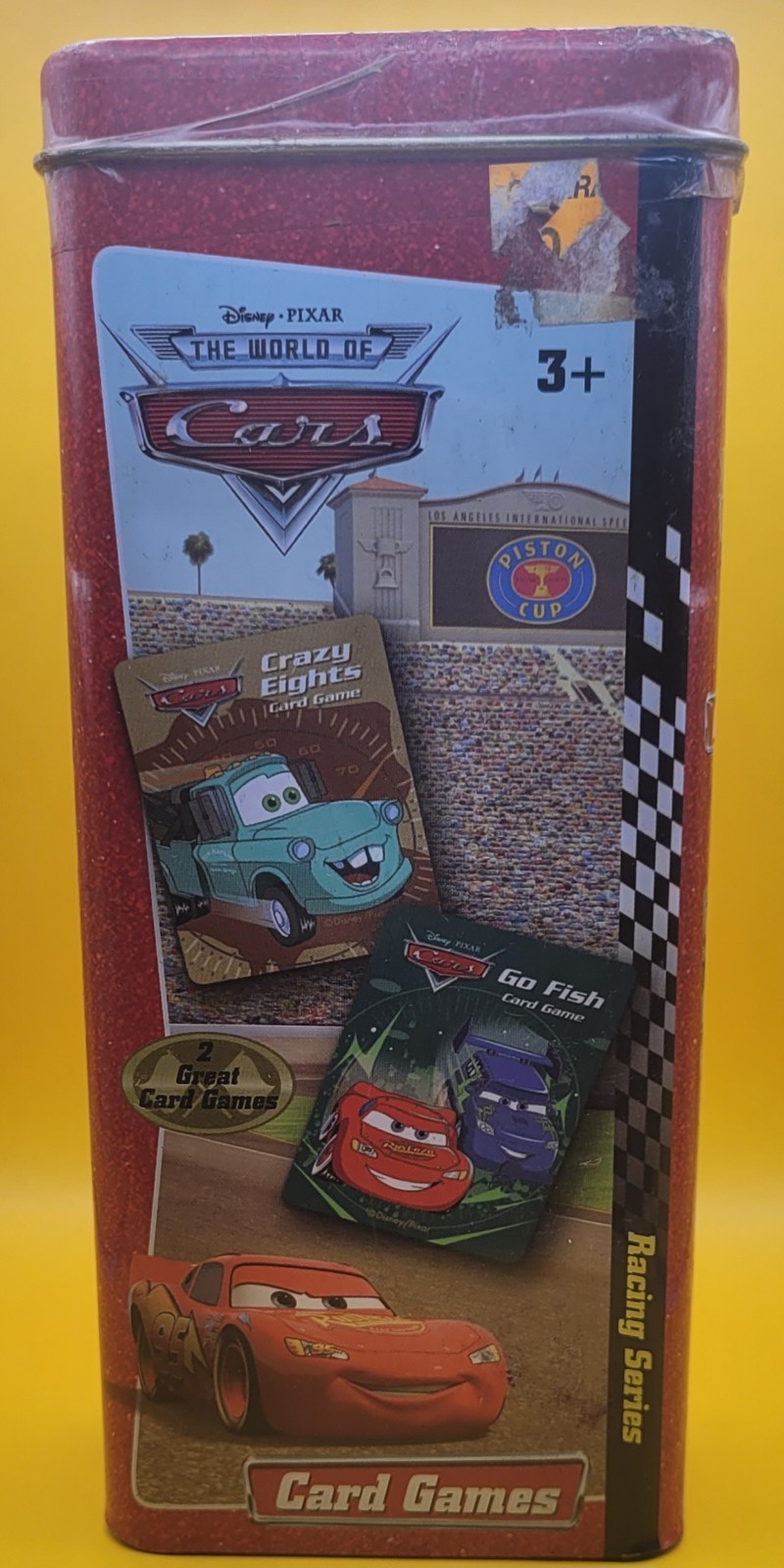 Disney Pixar Cars Card Games Racing Series Metal Tin Go Fish Crazy Eights SEALED