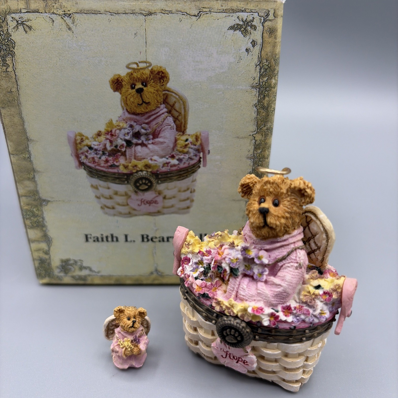 Boyds Bears Treasure Box Hope w/Faith I..Bearywell Trinket Box