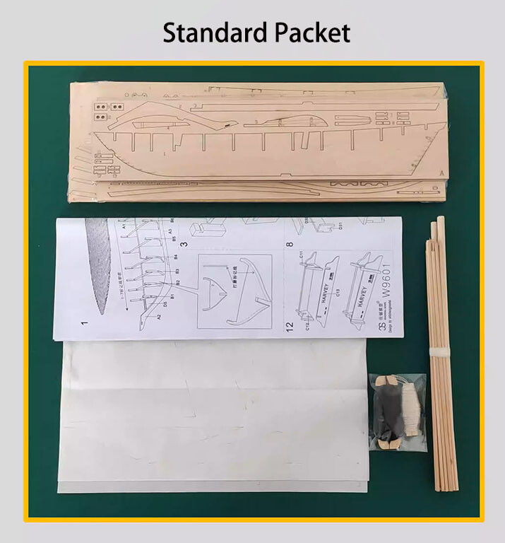 Harvey 1847 17" 443mm Scale 1:96 Wooden Model Ship Kits Ultimate version Harvey 1847 17" 443mm Scale 1:96 Wooden Model Ship Kits Ultimate version