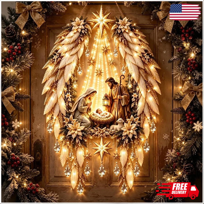 Lighted Nativity Wall Decor, Bethlehem Star of Faith,2026 New LED Christmas Wall Lighted Nativity Wall Decor, Bethlehem Star of Faith,2026 New LED Christmas Wall