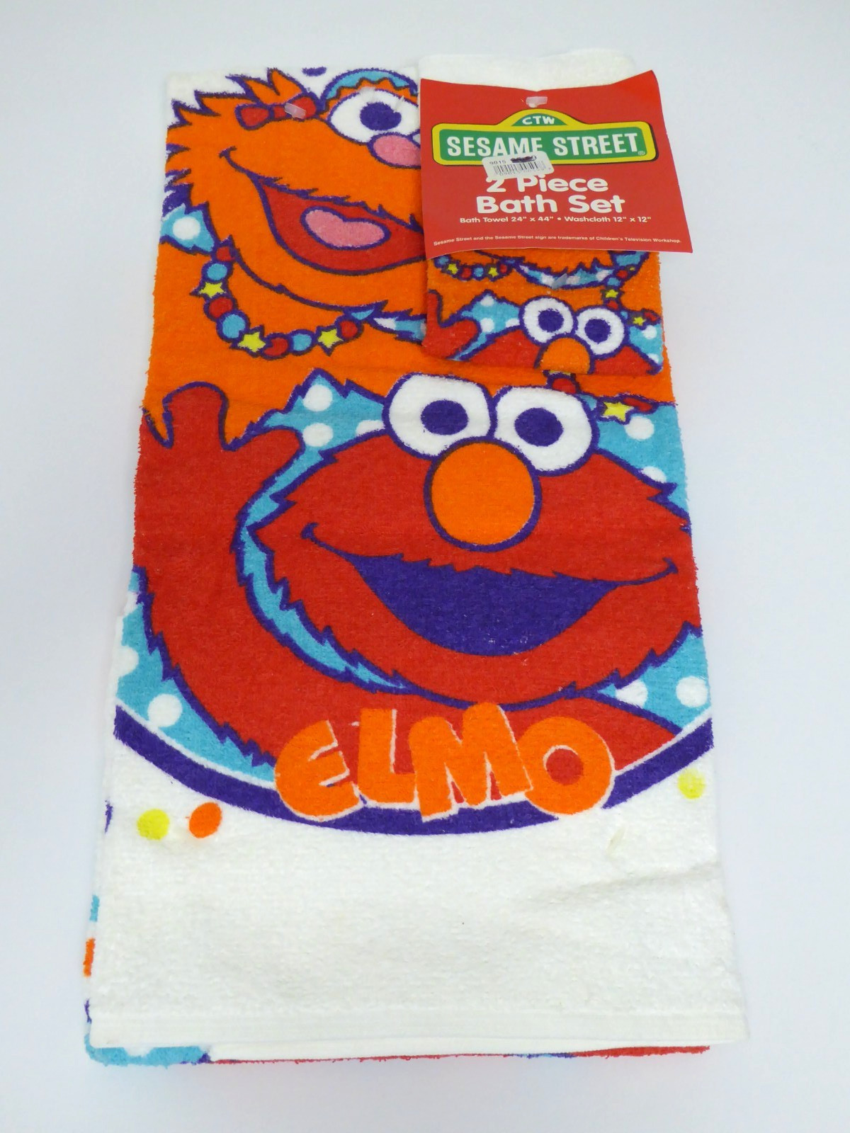 VTG Sesame Street Elmo and Zoe Bath Set Bath Towel 24" x 44" & Washcloth VTG Sesame Street Elmo and Zoe Bath Set Bath Towel 24" x 44" & Washcloth