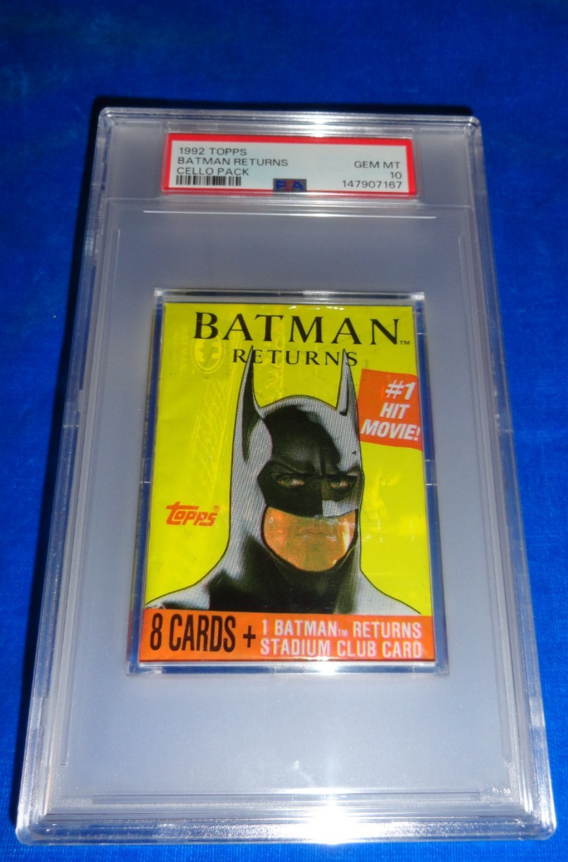 1992 Topps Batman Returns Cello Pack PSA 10 Gem Mint POP 1 -The Only One WOW 1992 Topps Batman Returns Cello Pack PSA 10 Gem Mint POP 1 -The Only One WOW