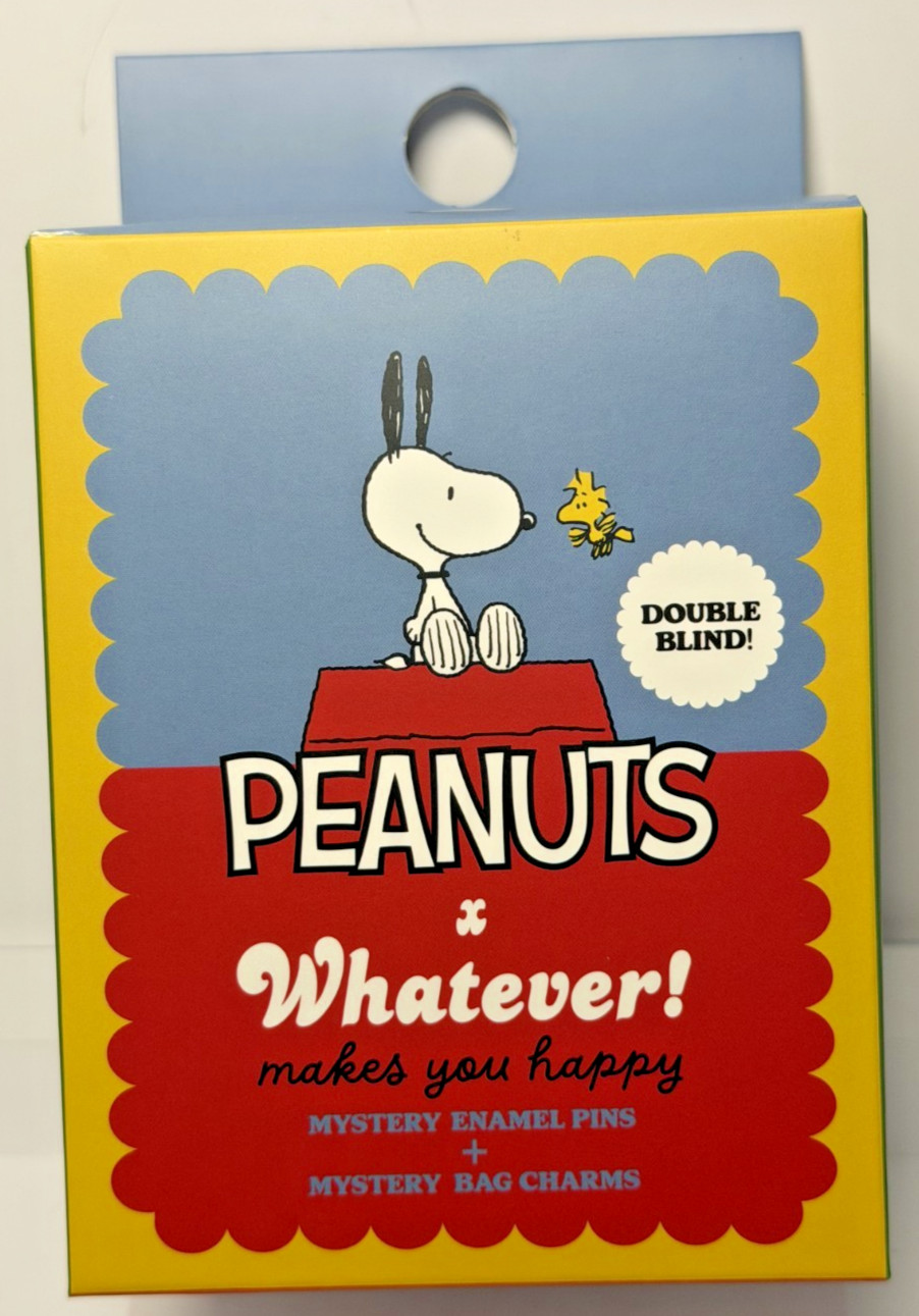 Peanuts X Whatever Makes You Happy Enamel Pin + Bag Charm Double Blind NEW