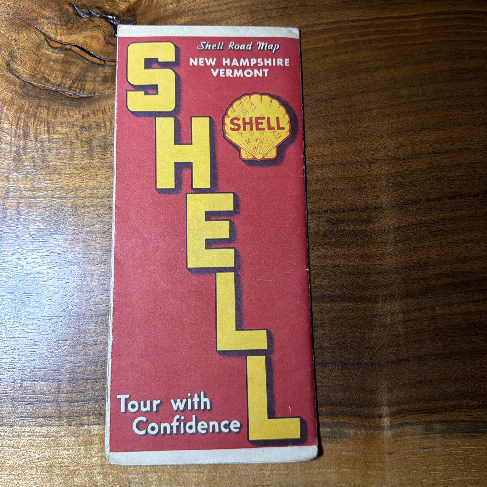 1939 Shell gas/oil advertising Road Map: New Hampshire, Vermont USED