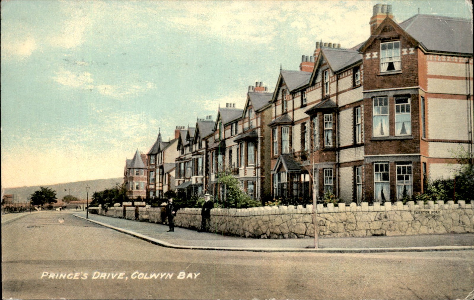 Colwyn Bay Wales Street View Princes Drive c1910s Vintage Postcard Colwyn Bay Wales Street View Princes Drive c1910s Vintage Postcard