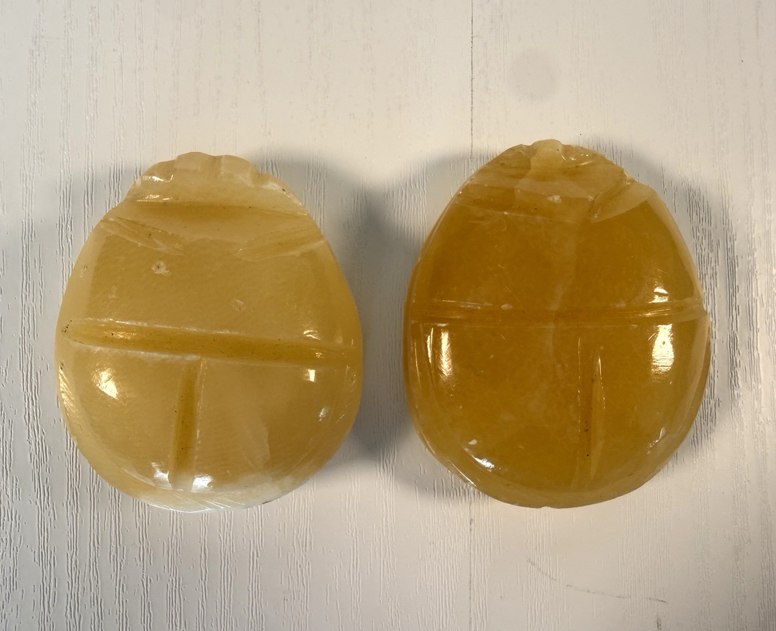 Vintage Two Egyptian Scarab Beetles Hand Carved Stone Hieroglyphics Paperweight Vintage Two Egyptian Scarab Beetles Hand Carved Stone Hieroglyphics Paperweight