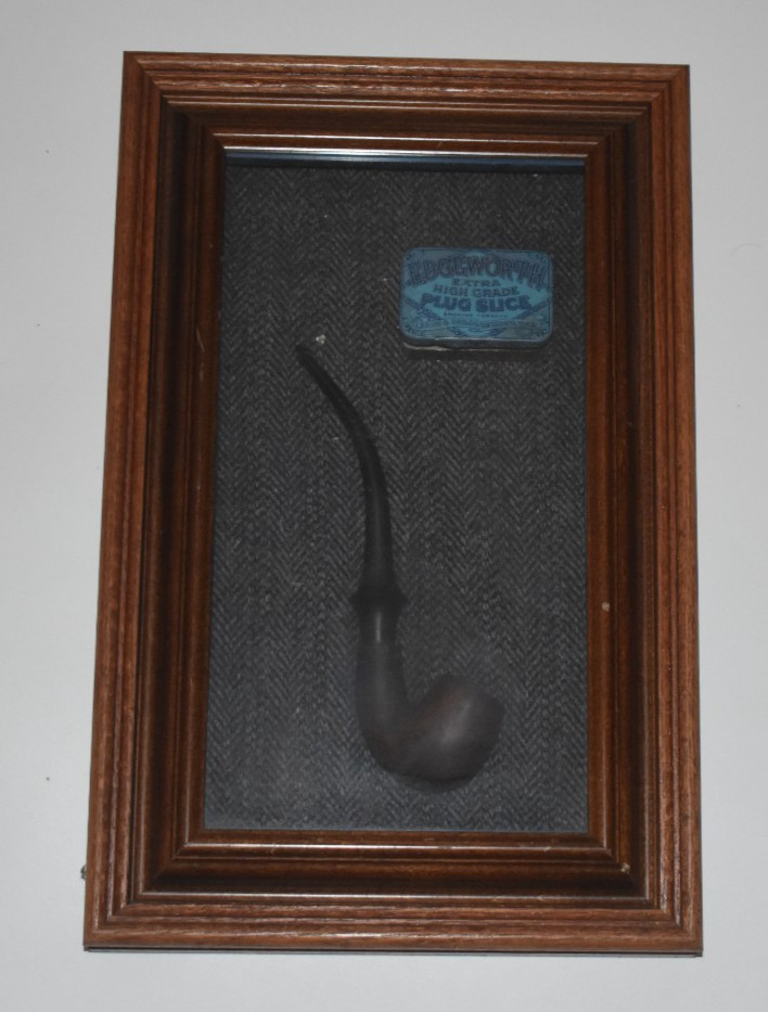 12" X 18" Edgeworth Smoking Pipe Shadow Box Wooden Display Rare Collectible 12" X 18" Edgeworth Smoking Pipe Shadow Box Wooden Display Rare Collectible