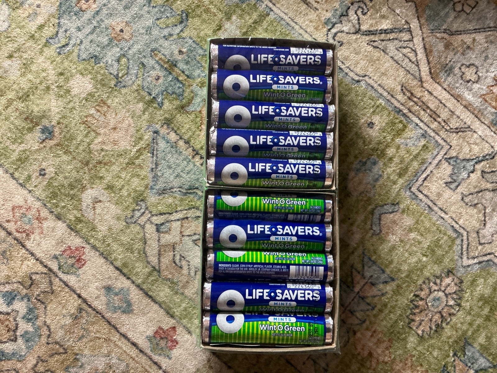 SET OF 20 Roll Of wintogreen wintergreen Lifesavers Hard Candy 2010s vintage SET OF 20 Roll Of wintogreen wintergreen Lifesavers Hard Candy 2010s vintage