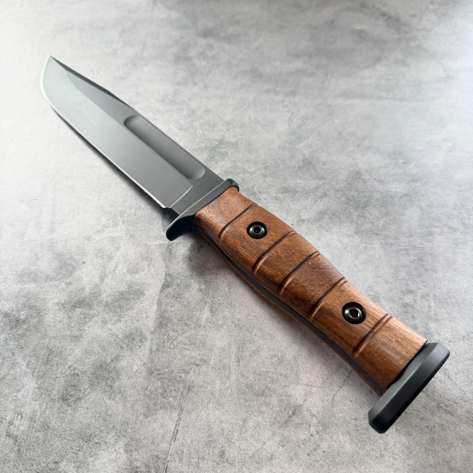 Smooth walnut handles scales for Ka-Bar Slabby Smooth walnut handles scales for Ka-Bar Slabby