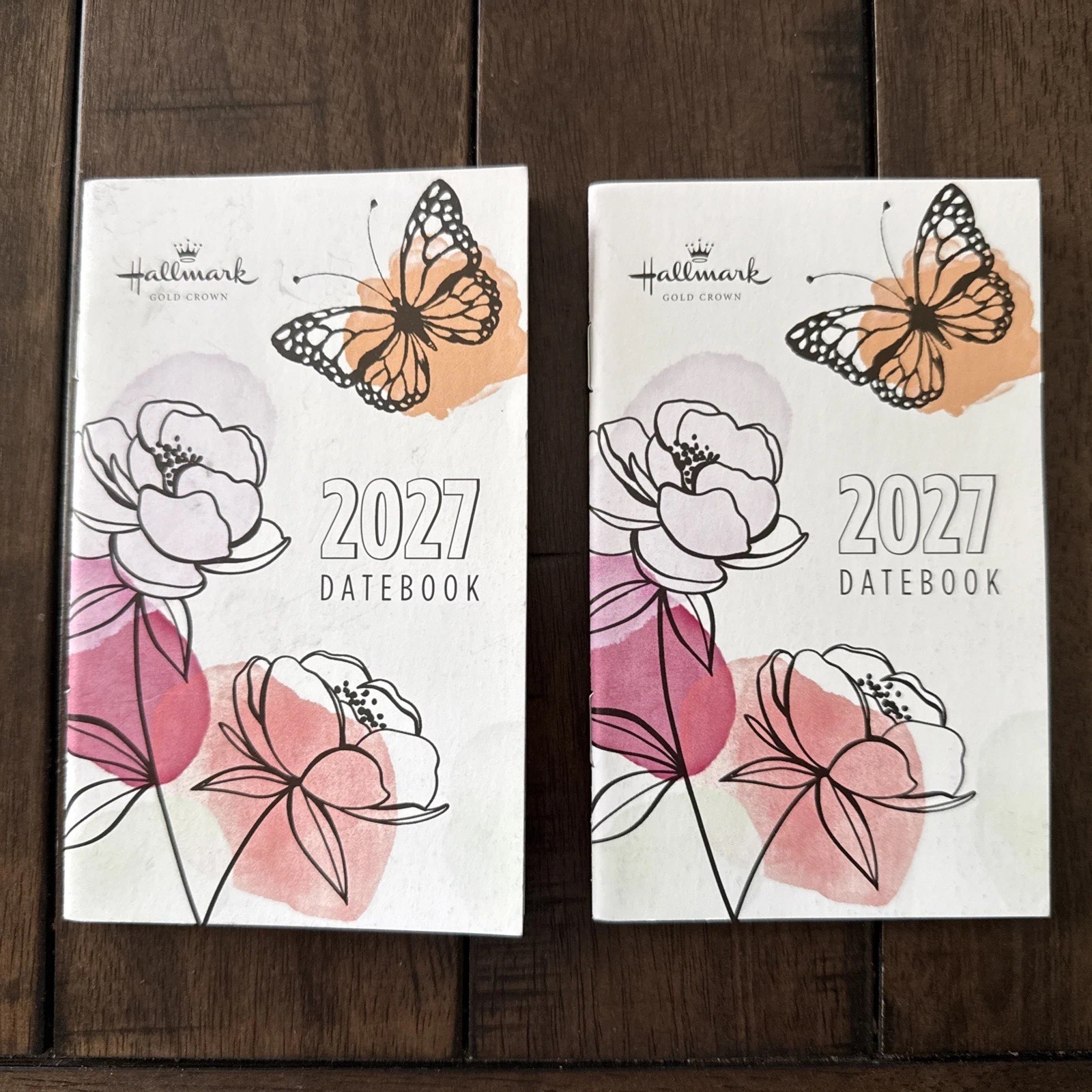 Hallmark 2027 Datebook Planner Calendar 14-Month SET OF 2 Floral & Butterfly Hallmark 2027 Datebook Planner Calendar 14-Month SET OF 2 Floral & Butterfly