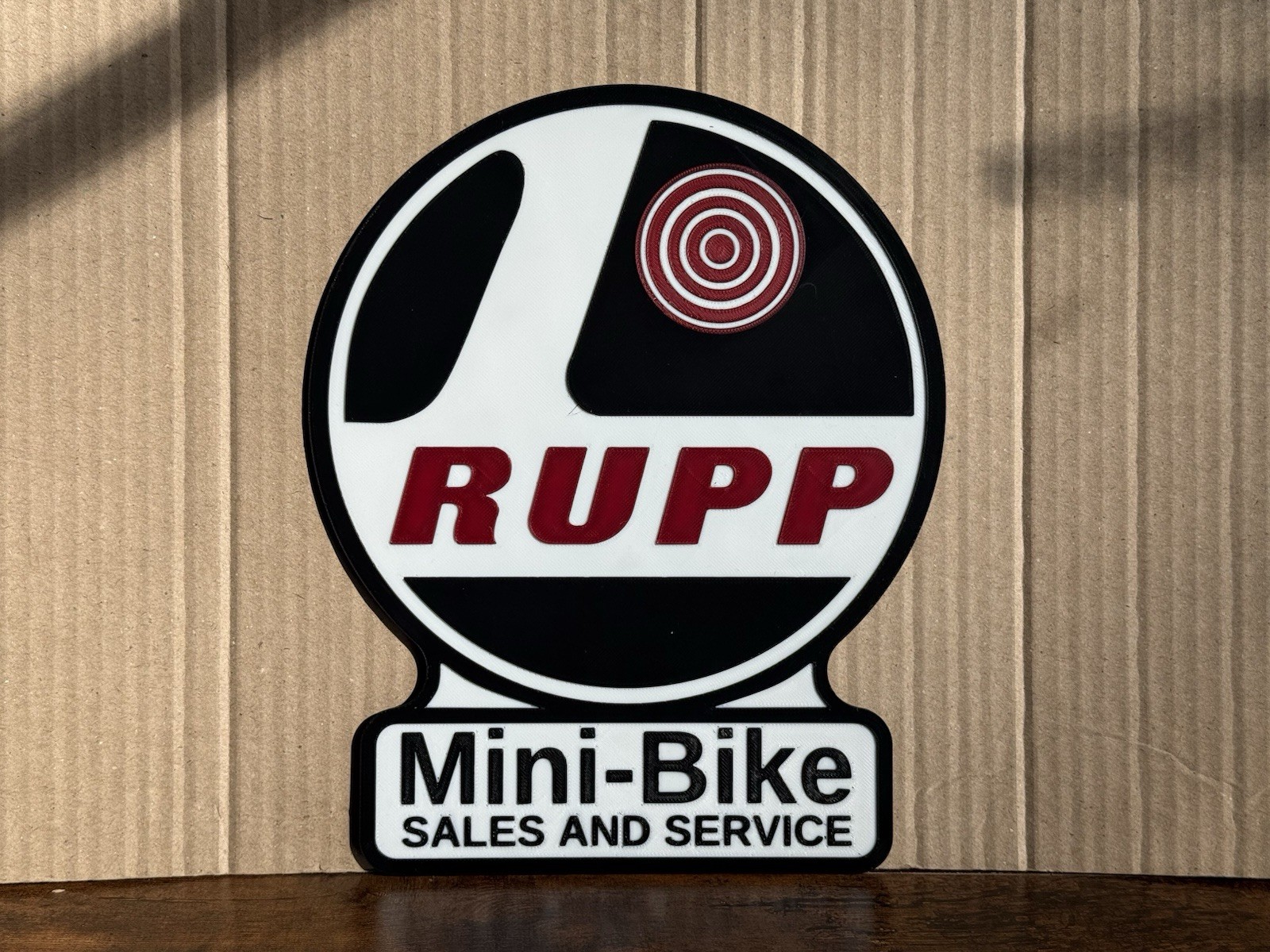 CUSTOM VINTAGE RUPP MINI BIKE SNOWMOBILE KART 3D SALES AND SERVICE PLAQUE SIGN CUSTOM VINTAGE RUPP MINI BIKE SNOWMOBILE KART 3D SALES AND SERVICE PLAQUE SIGN