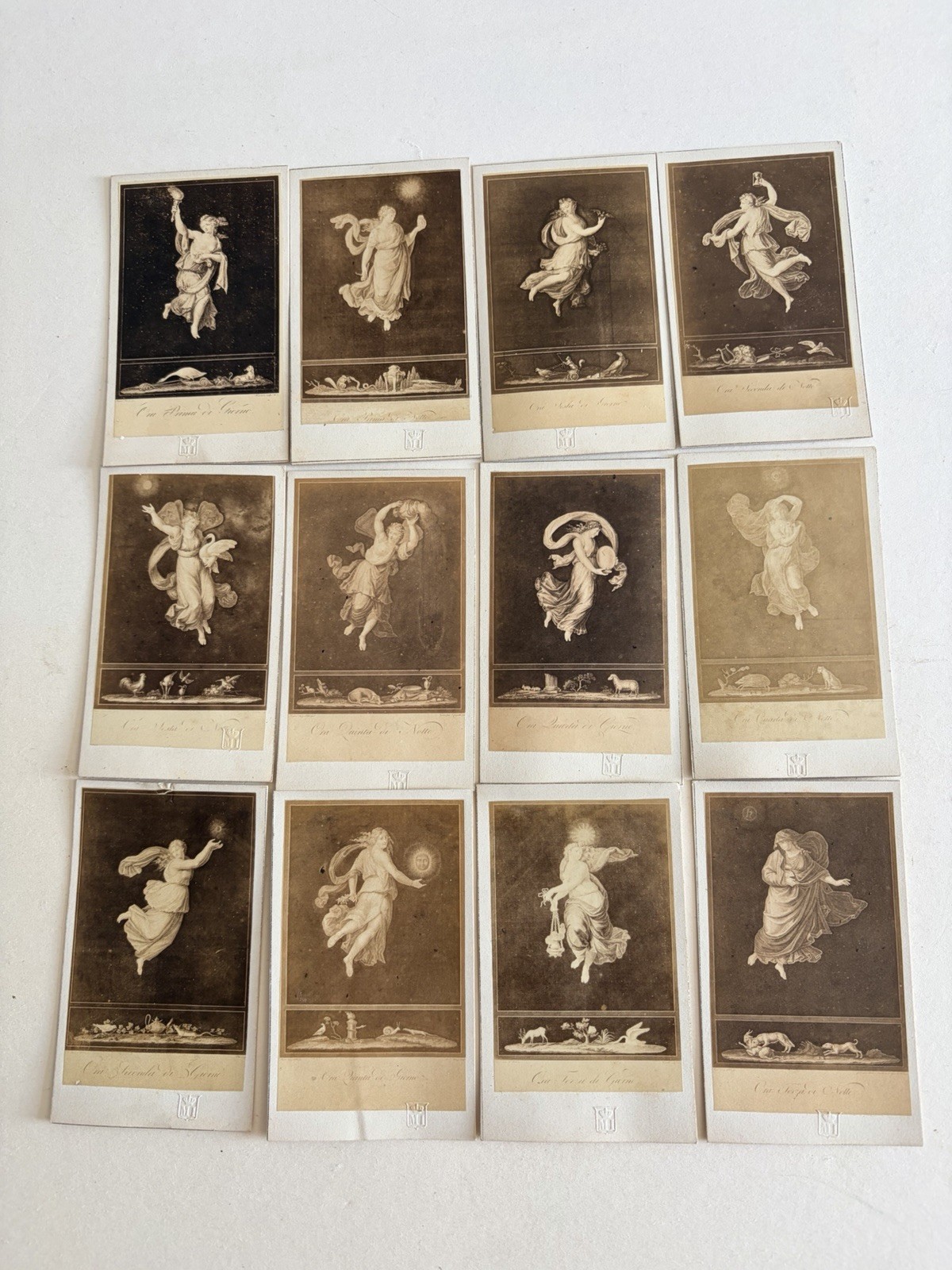Antique 1880s Photographie Collin Paris Raphael Le Ore Hours Day Night Complete