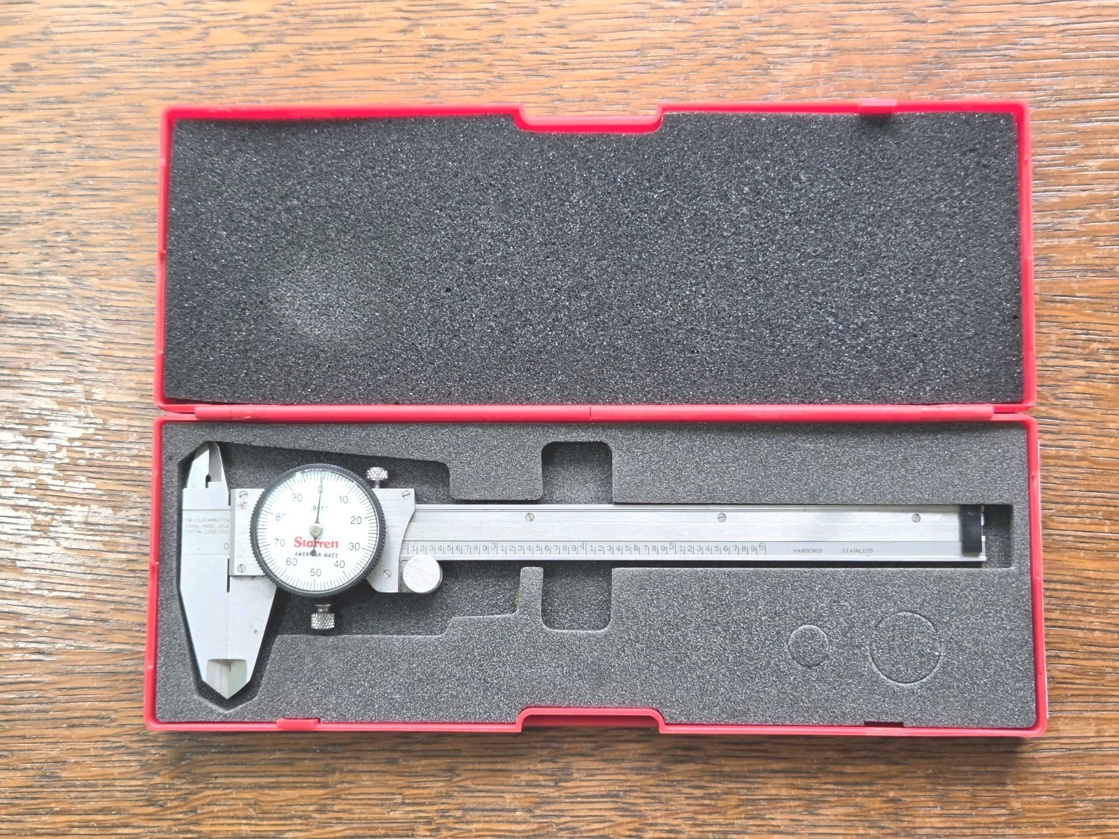 Starrett No. 120A 6" Dial Caliper w/Case USA Starrett No. 120A 6" Dial Caliper w/Case USA