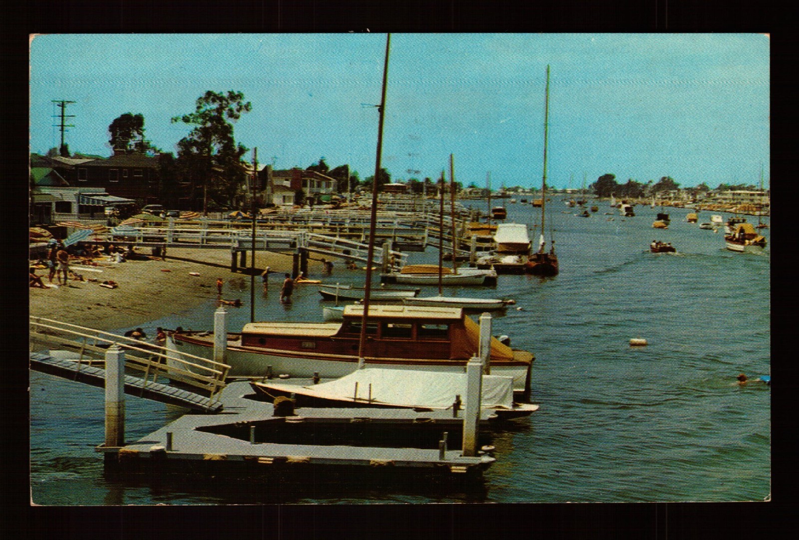 POSTCARD : CALIFORNIA - BALBOA CA - BALBOA BAY 1953 VIEW POSTCARD : CALIFORNIA - BALBOA CA - BALBOA BAY 1953 VIEW