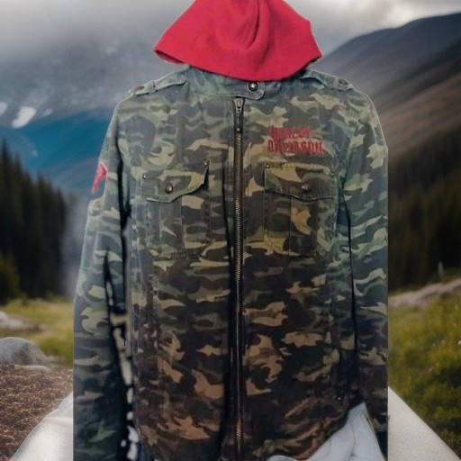 Harley Davidson "RARE" Camouflage Riding Jacket With Red Hoodie Liner Perfect Xl Harley Davidson "RARE" Camouflage Riding Jacket With Red Hoodie Liner Perfect Xl
