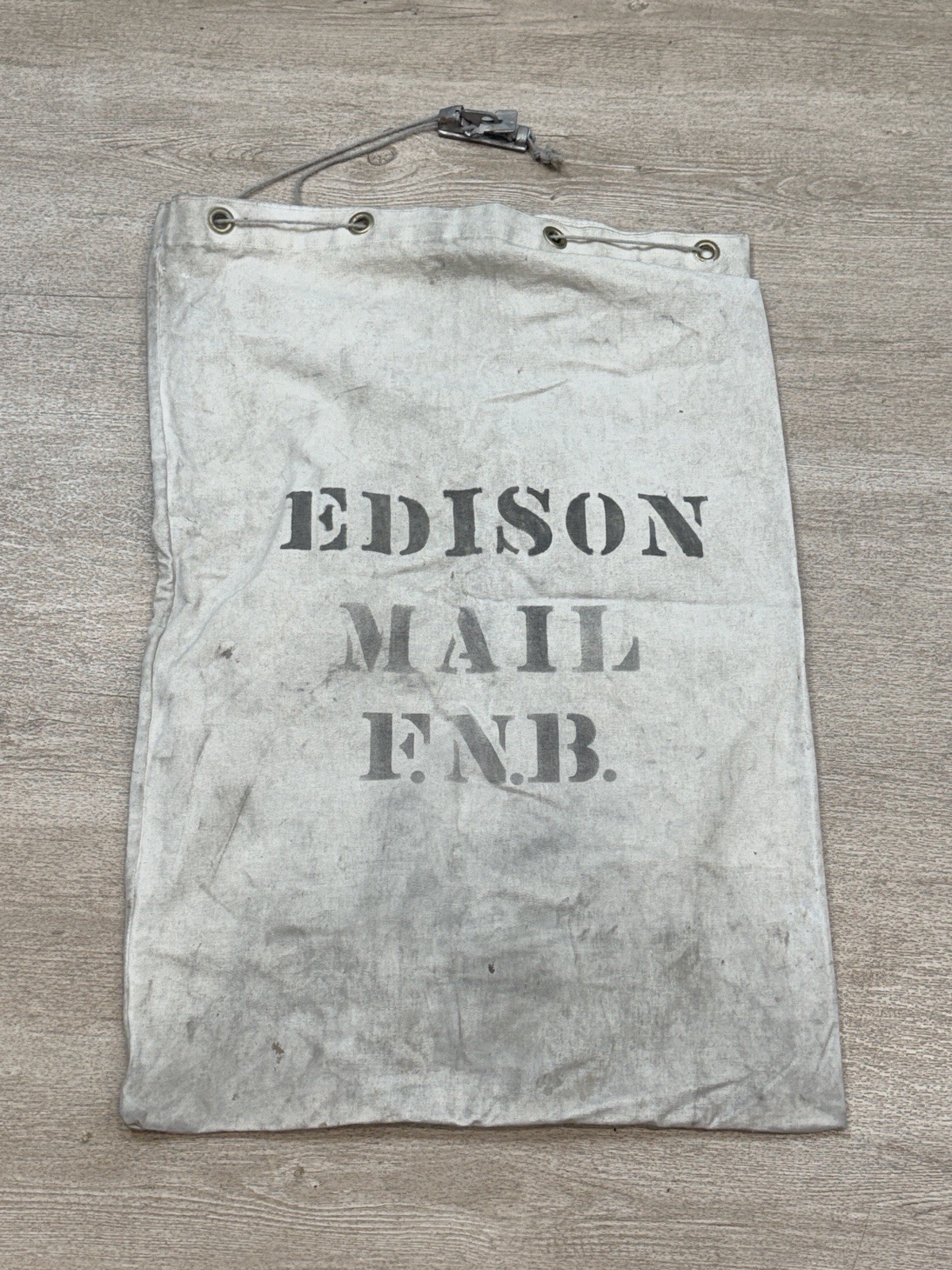 Rare Vintage Edison First National Bank Large Canvas Mail Bag New Jersey 1970’s Rare Vintage Edison First National Bank Large Canvas Mail Bag New Jersey 1970’s