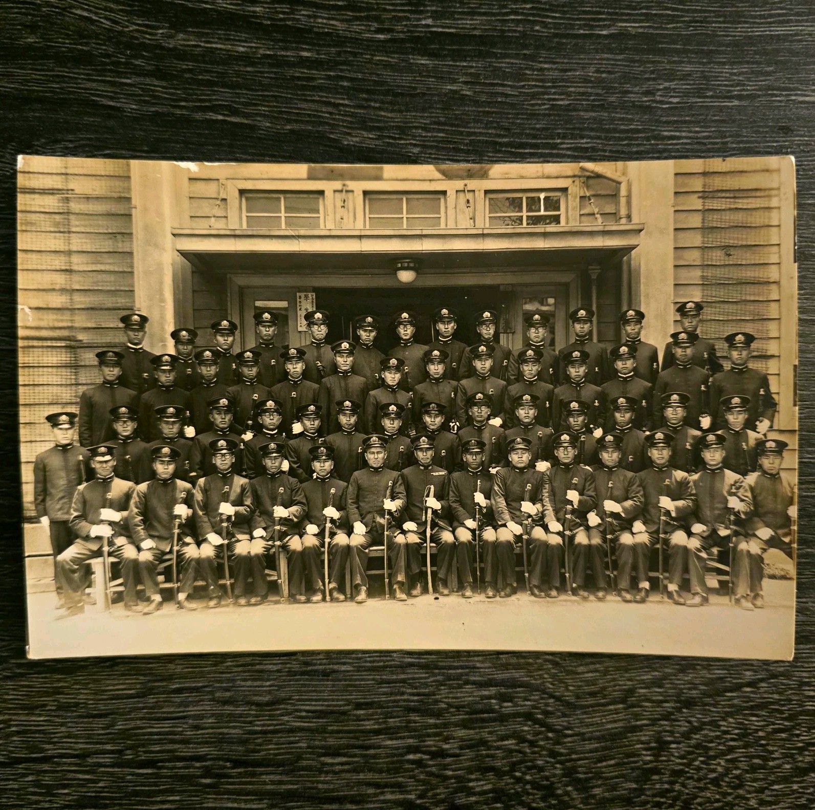 Antique Japanese Military Officers Group Photo Uniforms Swords Japan 6x4 Antique Japanese Military Officers Group Photo Uniforms Swords Japan 6x4