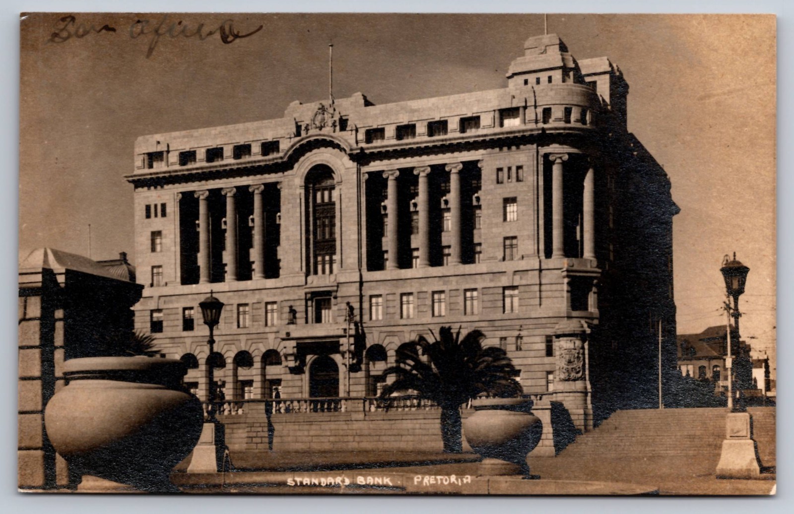 RPPC Pretoria South Africa Standard Bank Vintage Postcard c.1918-36 RPPC Pretoria South Africa Standard Bank Vintage Postcard c.1918-36