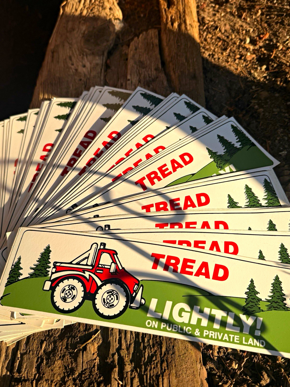 VTG USFS BUMPER STICKERS Tread Lightly on Public and Private Land 30+ in total VTG USFS BUMPER STICKERS Tread Lightly on Public and Private Land 30+ in total