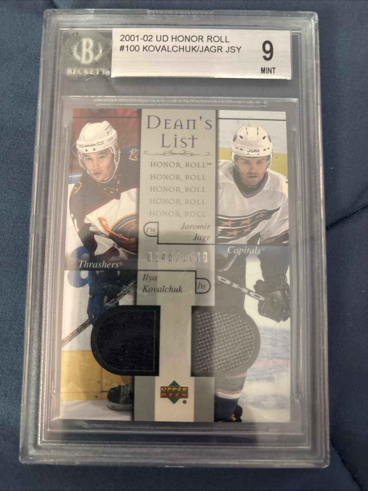 ✅2001-02 Upper Deck Honor Roll Ilya Kovalchuk Jaromir Jagr 248/1000 Beckett 9 MT ✅2001-02 Upper Deck Honor Roll Ilya Kovalchuk Jaromir Jagr 248/1000 Beckett 9 MT
