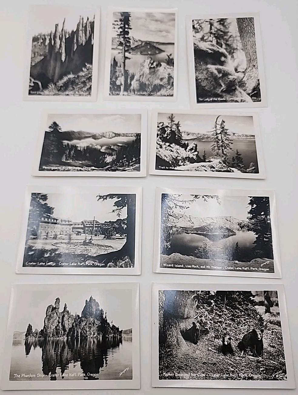 1940s Crater Lake Black And White Photo Lot Bears Lodge Phantom Ship Sawyers 1940s Crater Lake Black And White Photo Lot Bears Lodge Phantom Ship Sawyers