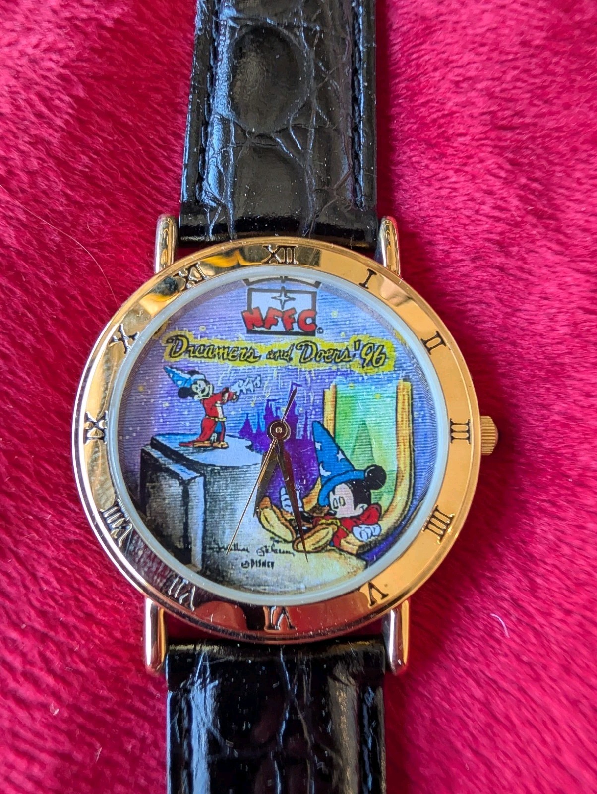 Vintage 96 Disney Time Works NFFC Watch Dreamers & Doers Sorcerer Mickey NOS Box Vintage 96 Disney Time Works NFFC Watch Dreamers & Doers Sorcerer Mickey NOS Box
