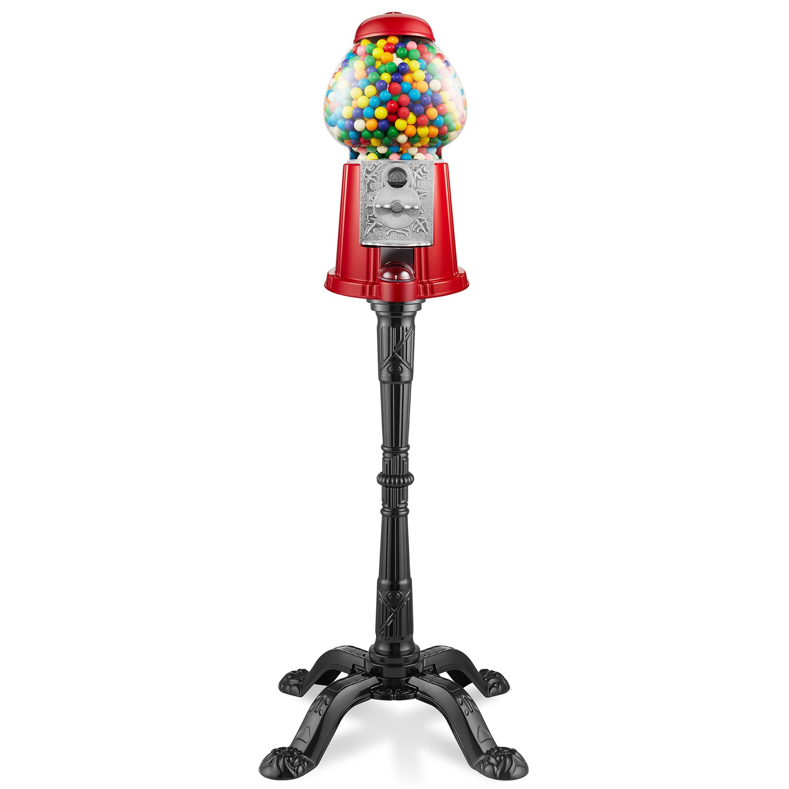 15" Gumball Machine with Stand and Coin Bank - Red, Bubble Gum Candy Dispenser 15" Gumball Machine with Stand and Coin Bank - Red, Bubble Gum Candy Dispenser