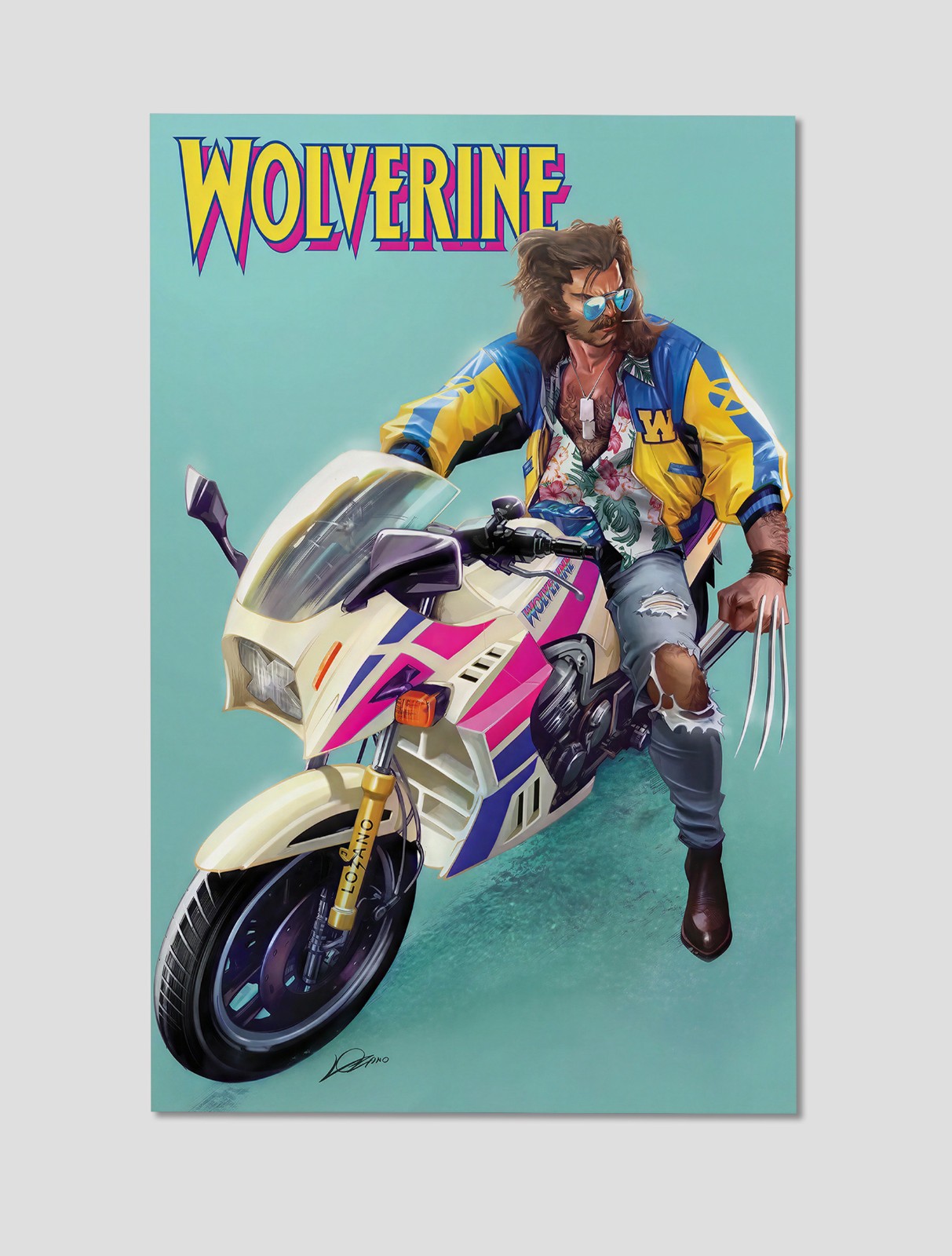 80s Wolverine Variant Cover Premium Giclee Print Poster 11x17 Marvel Wall Art
