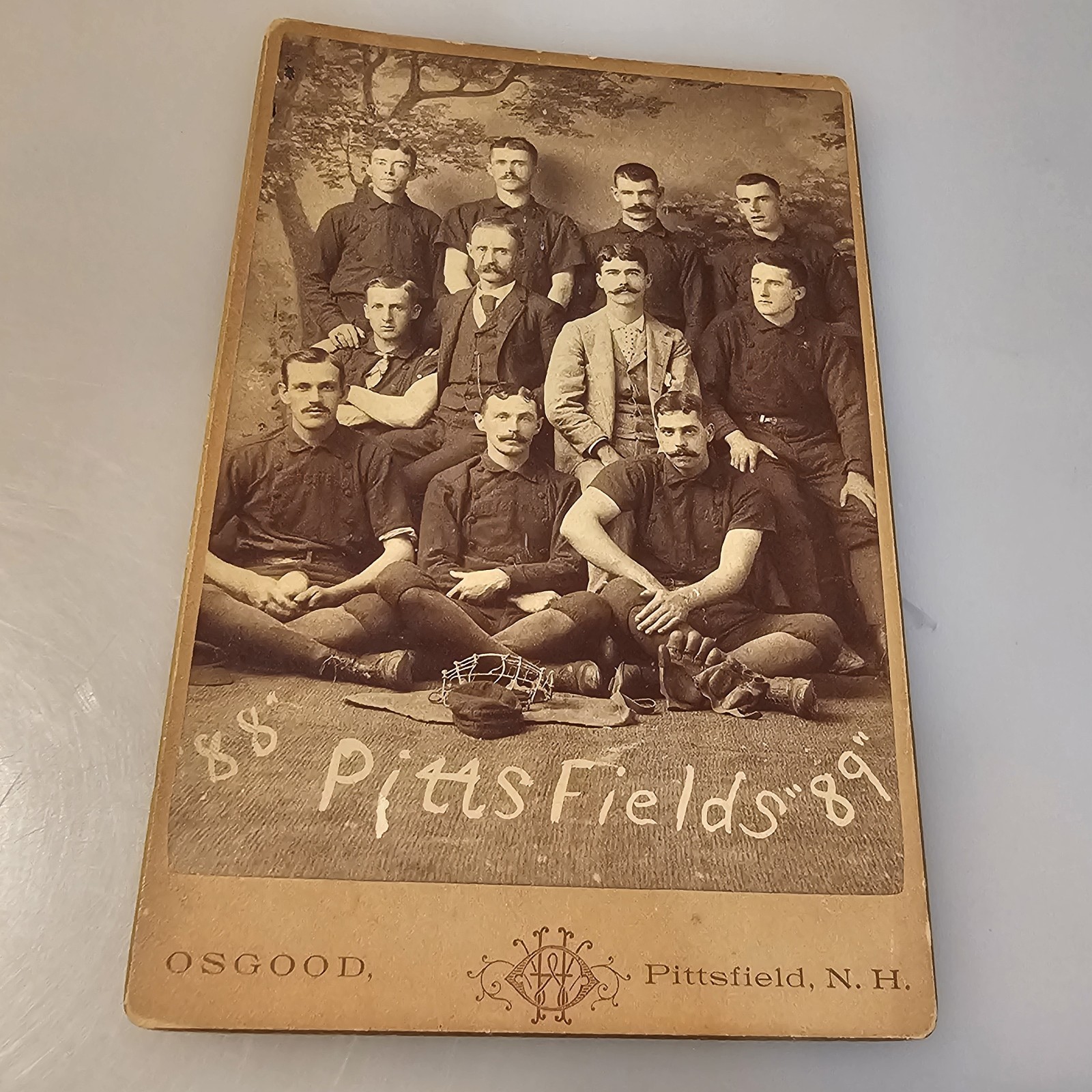 1888 1889 Pittsfield NH Baseball Team Cabinet Card Photo HW Osgood Antique Antiq 1888 1889 Pittsfield NH Baseball Team Cabinet Card Photo HW Osgood Antique Antiq