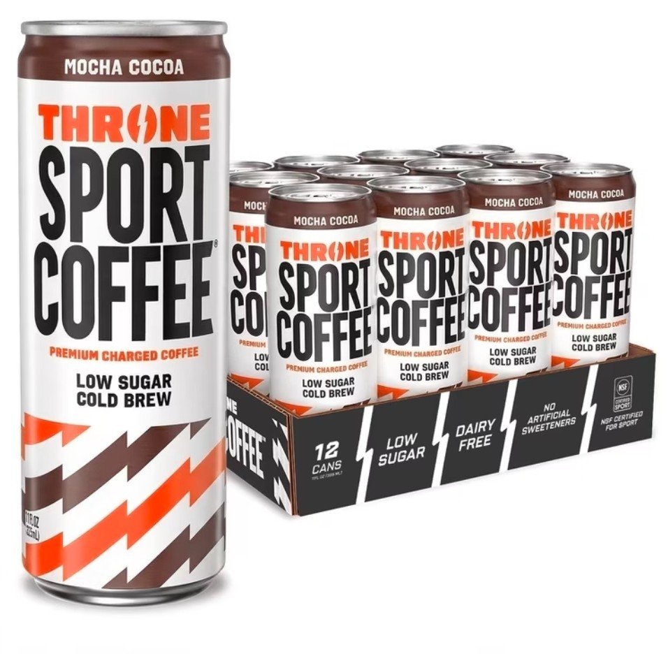 Throne Sport Coffee, Mocha Cocoa, 12 Pack, Premium Charged Cold Brew, 11oz Throne Sport Coffee, Mocha Cocoa, 12 Pack, Premium Charged Cold Brew, 11oz