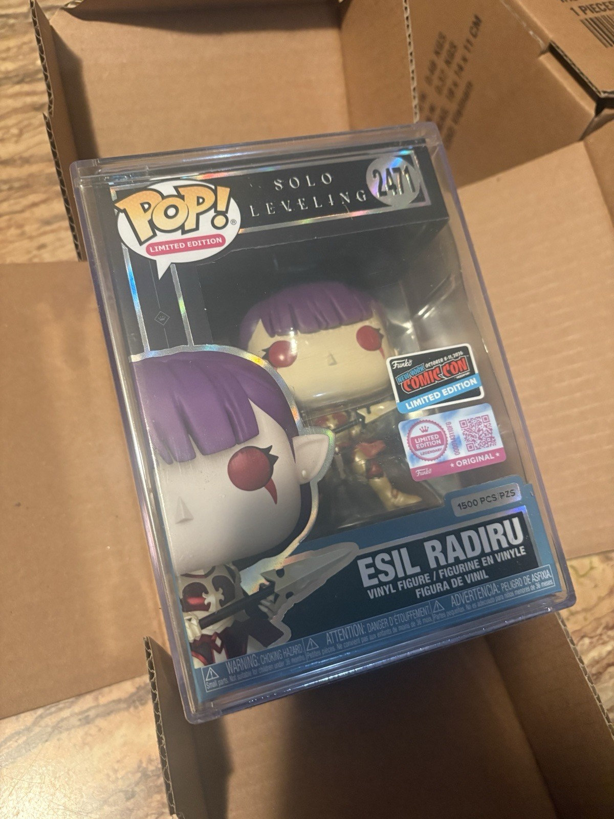 NYCC 2026 Exclusive Funko Pop UNMASKED ESIL Solo Leveling LE 1500 In Hand NYCC 2026 Exclusive Funko Pop UNMASKED ESIL Solo Leveling LE 1500 In Hand