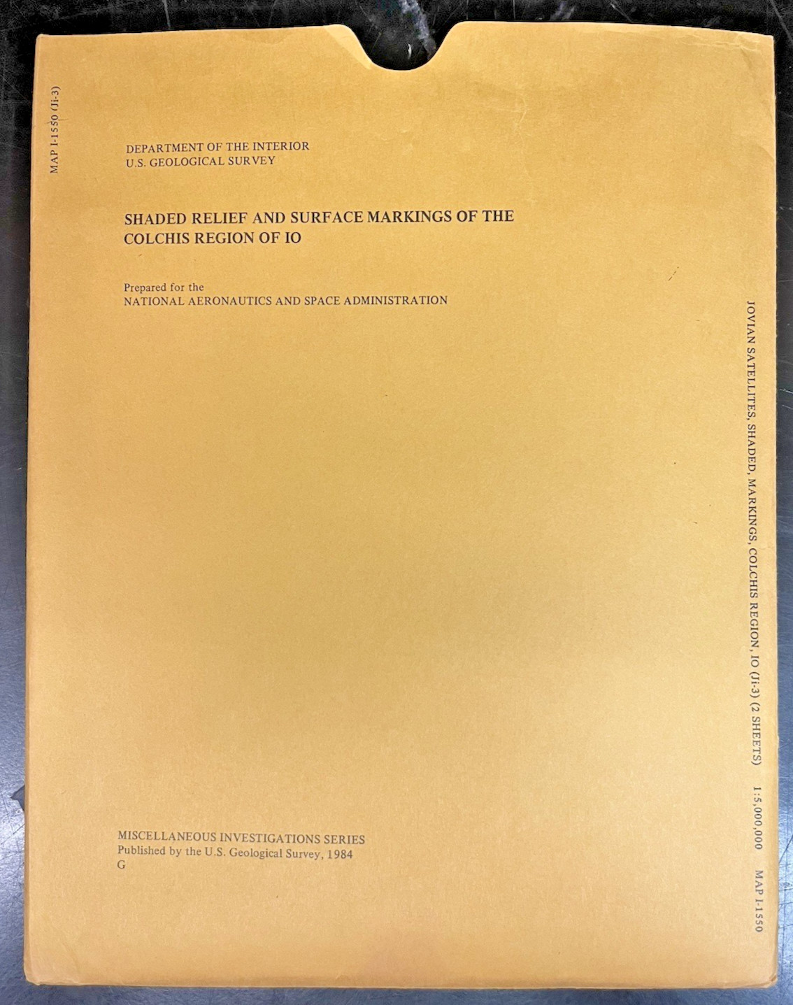Vintage 1983 USGS NASA Io Map I-1550 Ji-3 Jupiter Moon Colchis Region Pristine Vintage 1983 USGS NASA Io Map I-1550 Ji-3 Jupiter Moon Colchis Region Pristine