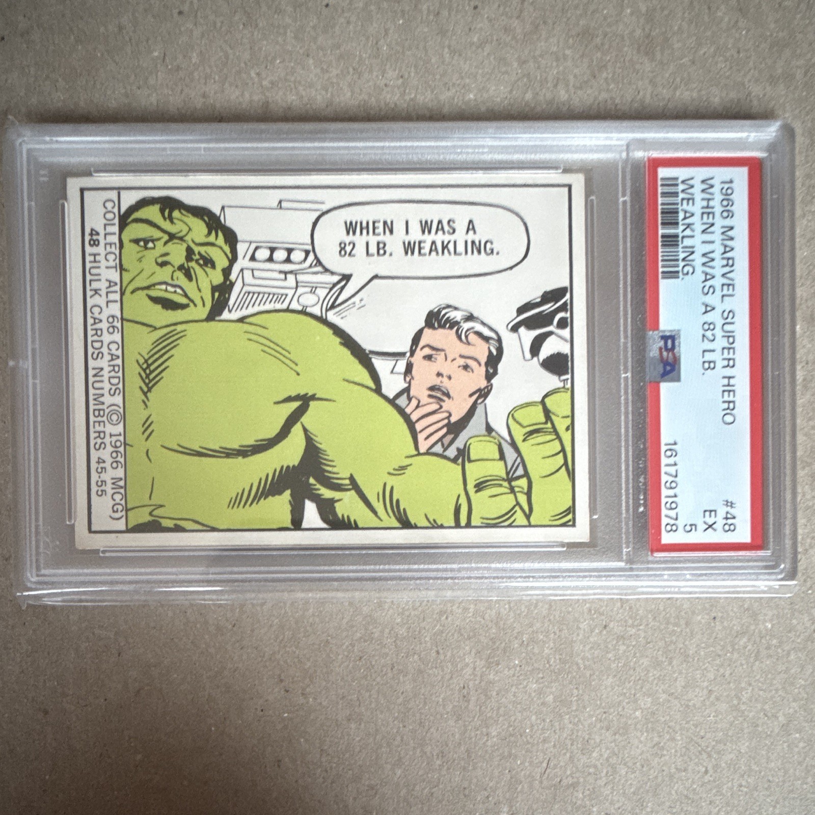 Hulk - 1966 Donruss Marvel Super Heroes #48 PSA 5 Hulk - 1966 Donruss Marvel Super Heroes #48 PSA 5