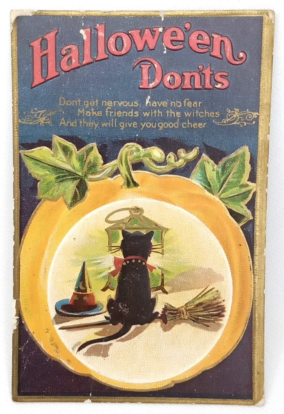 Antique 1910s Halloween Postcard M L Jackson Hallowe'en Don'ts Made In Germany Antique 1910s Halloween Postcard M L Jackson Hallowe'en Don'ts Made In Germany