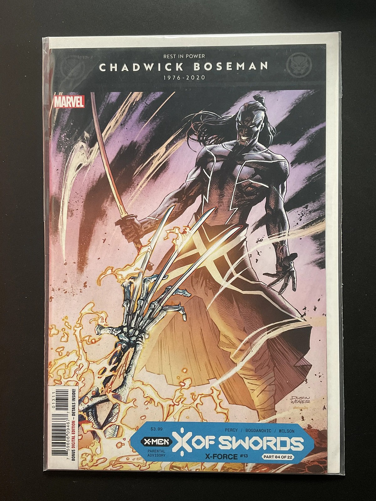 X-Force 13 Marvel 2020 X of Swords Part 4 Chadwick Boseman Tribute