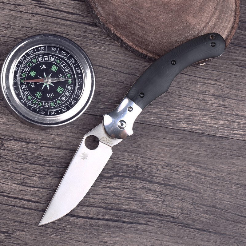 Vintage High Carbon Steel Folding Blade Knife Black Handle Outdoor Hunting Vintage High Carbon Steel Folding Blade Knife Black Handle Outdoor Hunting