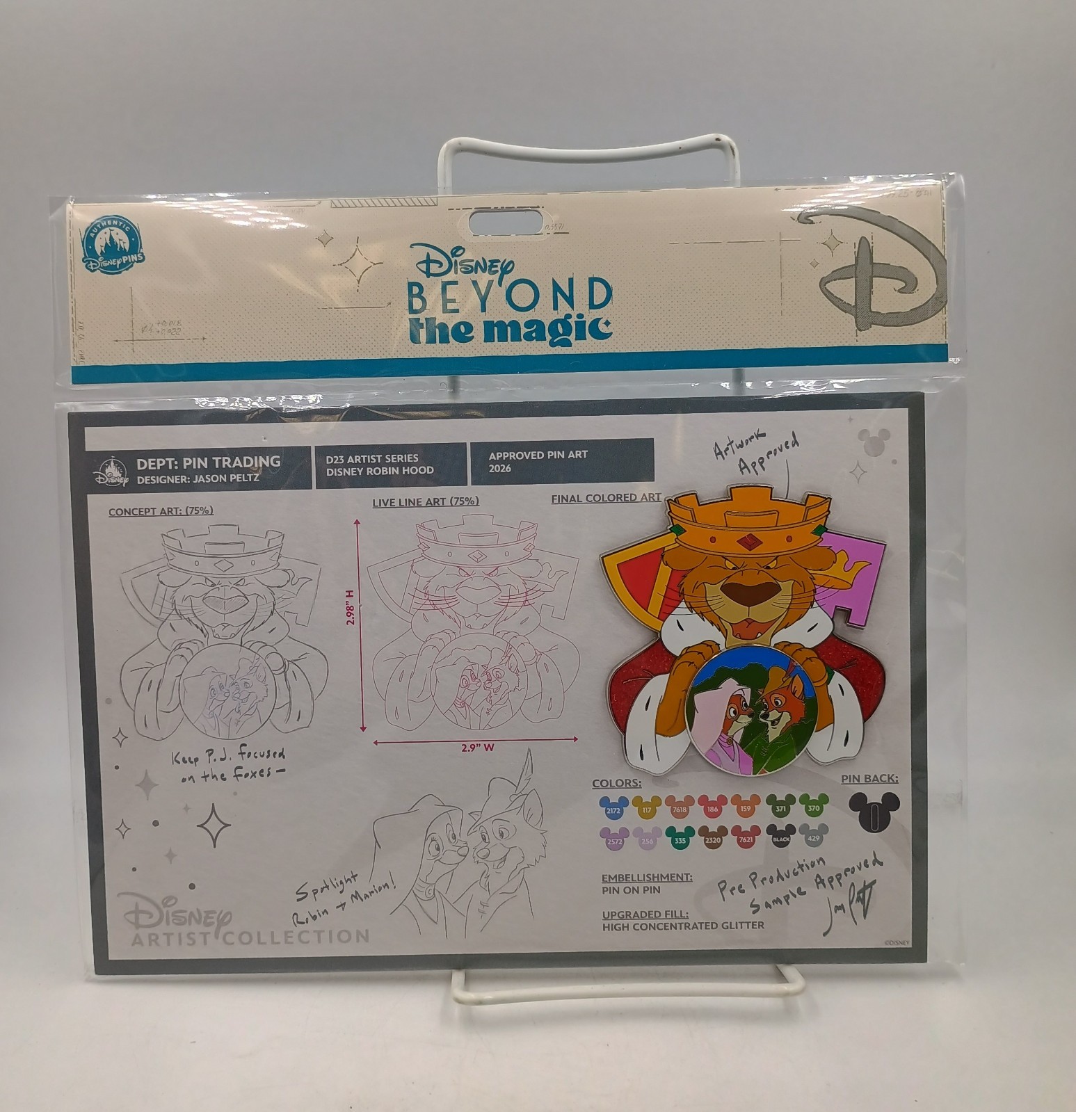 2026 D23 Disney Beyond The Magic ROBIN HOOD Ltd. Ed. Pin & Concept Art NIP 2026 D23 Disney Beyond The Magic ROBIN HOOD Ltd. Ed. Pin & Concept Art NIP