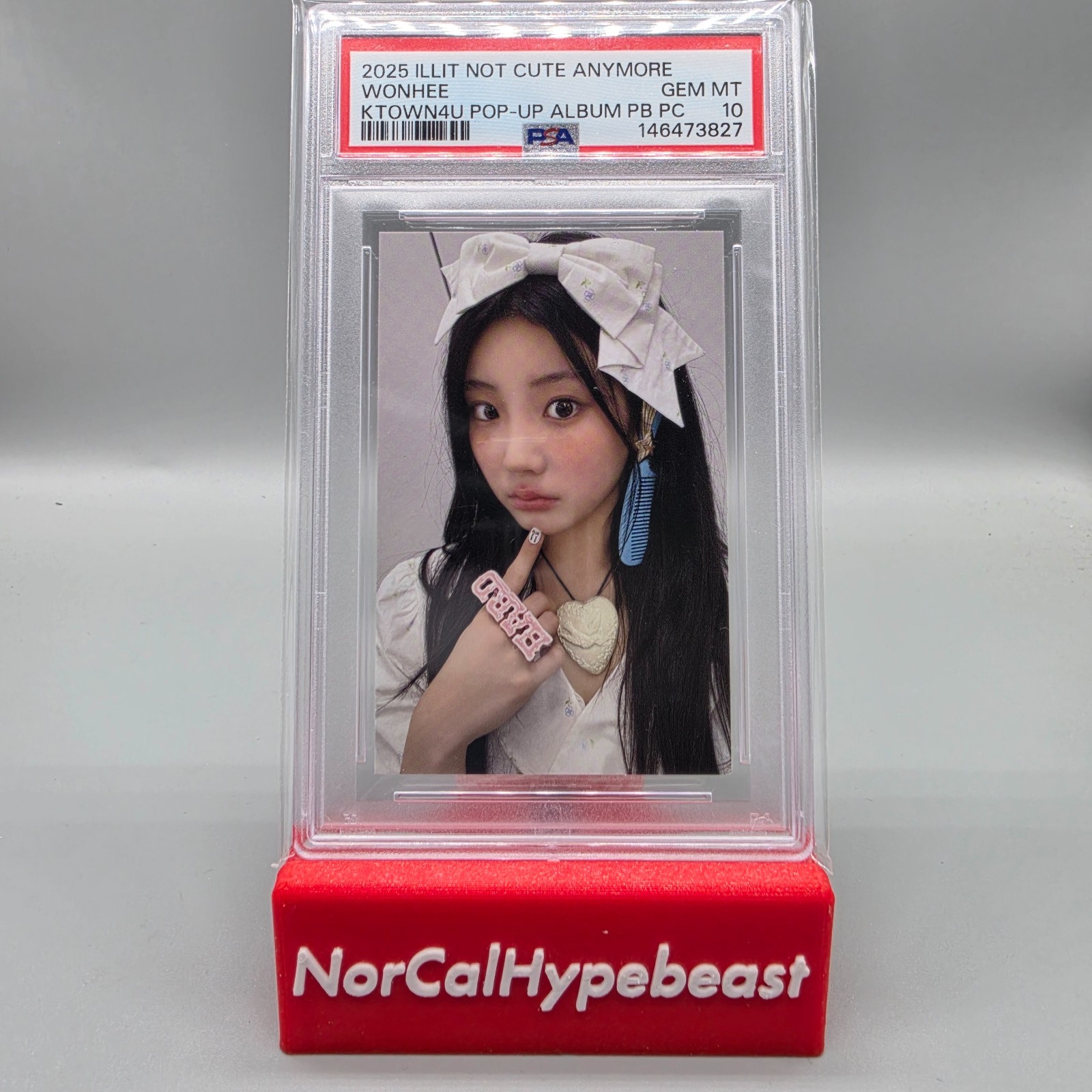 2025 ILLIT Not Cute Anymore WONHEE KTOWN4u Pop-Up Photocard PSA 10 GEM MINT 2025 ILLIT Not Cute Anymore WONHEE KTOWN4u Pop-Up Photocard PSA 10 GEM MINT