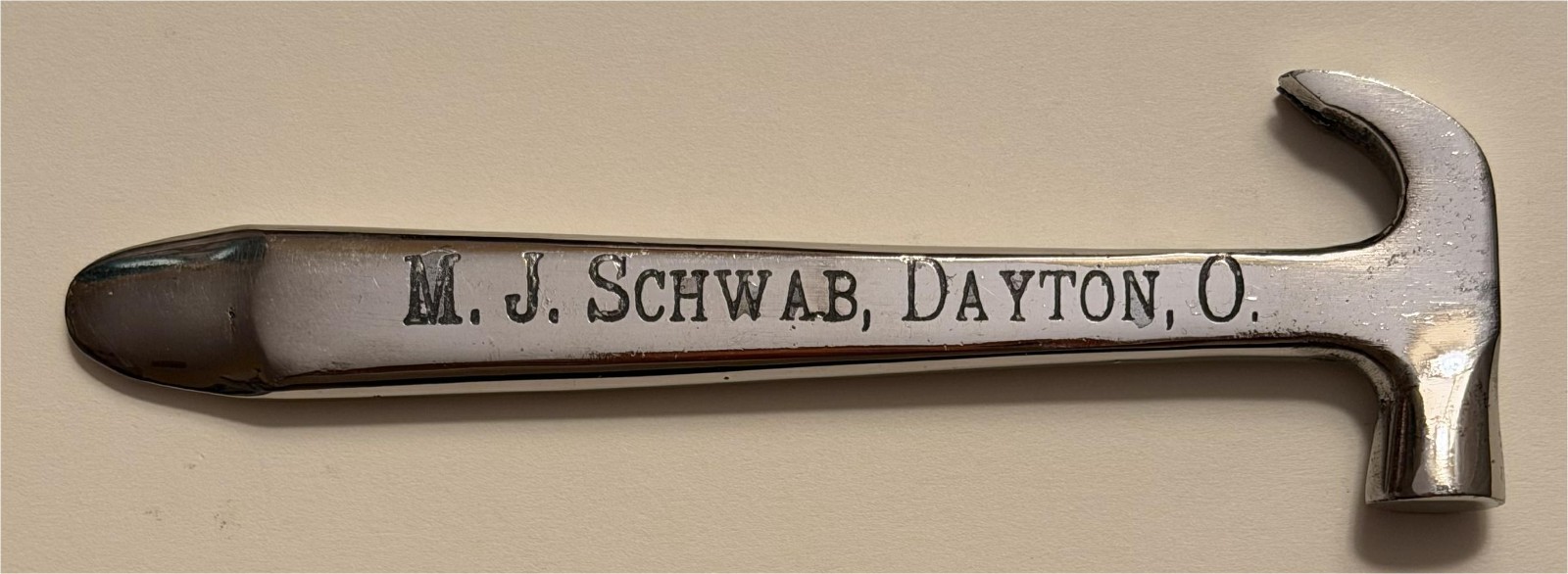 1910s M. J. S. 5c Cigar M. J. Schwab Dayton Ohio Cigar Box Opener SHM-03 1910s M. J. S. 5c Cigar M. J. Schwab Dayton Ohio Cigar Box Opener SHM-03