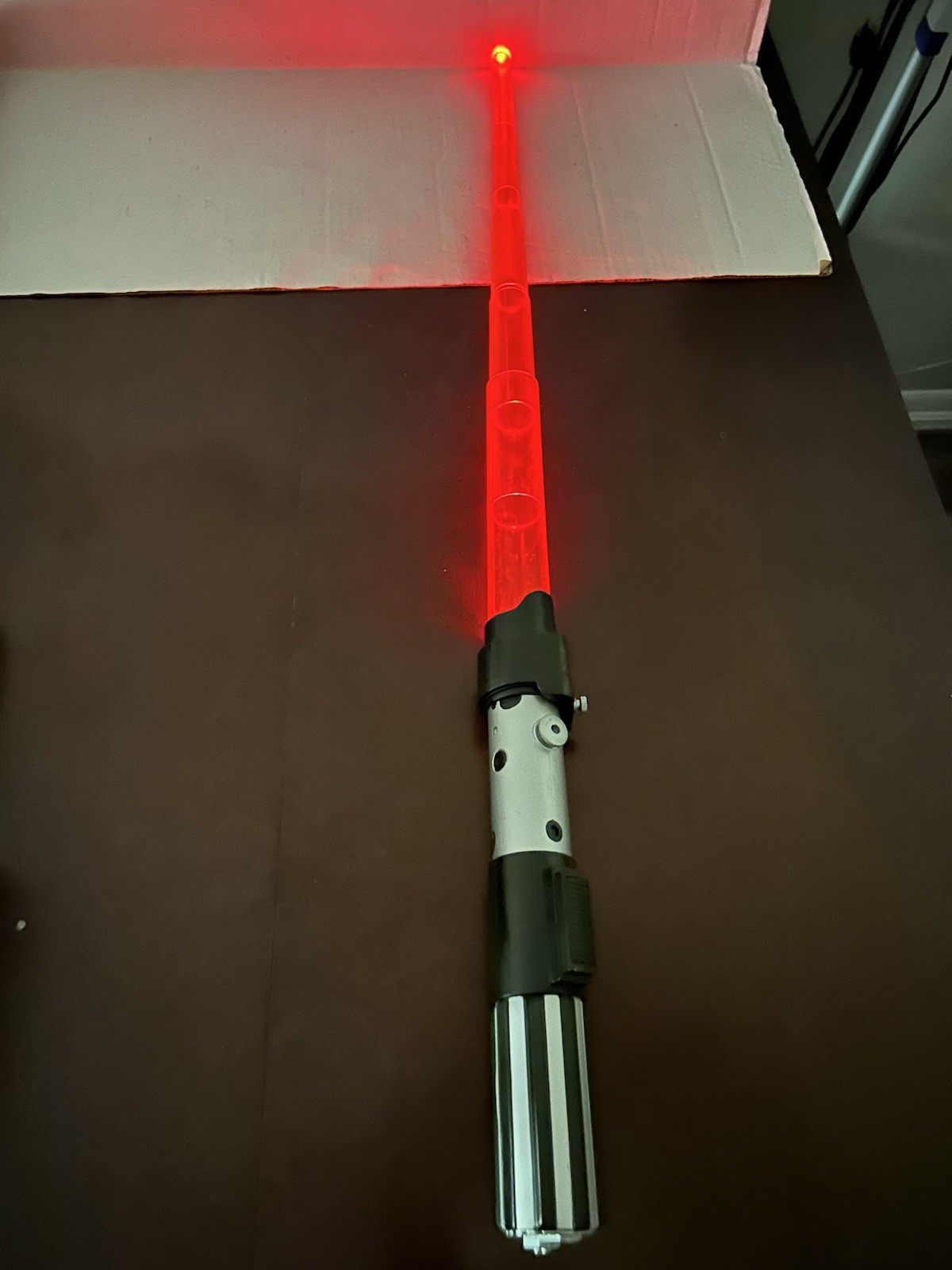 Vintage 1996, 2002 LFL Hasbro Red Lightsaber Lights Up w Sound Darth Vader Works Vintage 1996, 2002 LFL Hasbro Red Lightsaber Lights Up w Sound Darth Vader Works