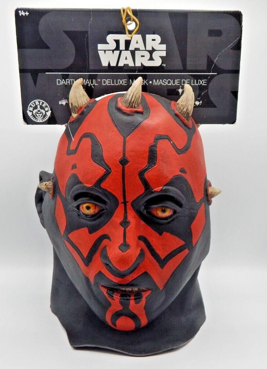 Rubie's Star Wars Darth Maul Deluxe Latex Mask Cosplay Costume Disney NEW Rubie's Star Wars Darth Maul Deluxe Latex Mask Cosplay Costume Disney NEW