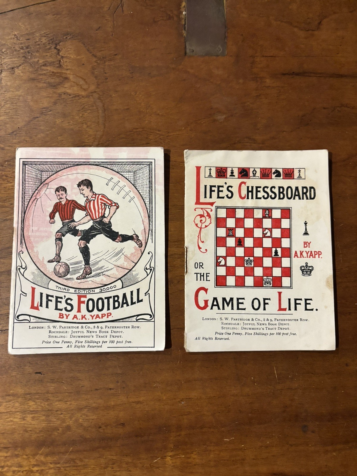 Antique Religious Pamphlets Booklets Ephemera Life’s Football Chessboard AK Yapp Antique Religious Pamphlets Booklets Ephemera Life’s Football Chessboard AK Yapp