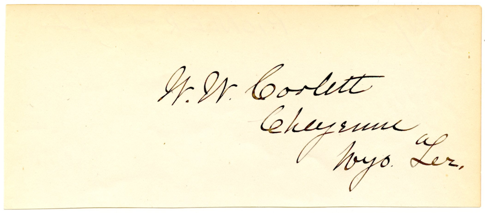 WILLIAM W CORLETT, US Congress Wyoming Territory/Civil War 28 & 87 Ohio, 10978 WILLIAM W CORLETT, US Congress Wyoming Territory/Civil War 28 & 87 Ohio, 10978