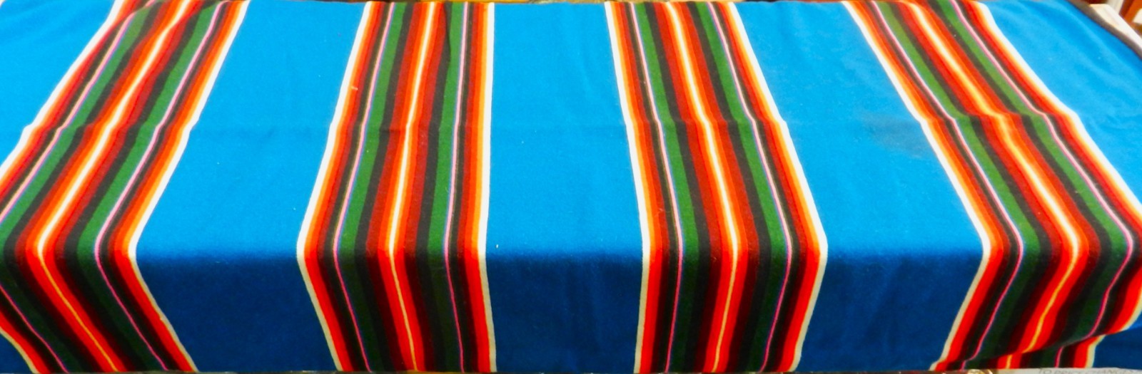 VTG BEAVER STATE PENDLETON SERAPE STRIPED WOOL BLANKET, 76"X62", UNNAPPED, CLEAN VTG BEAVER STATE PENDLETON SERAPE STRIPED WOOL BLANKET, 76"X62", UNNAPPED, CLEAN