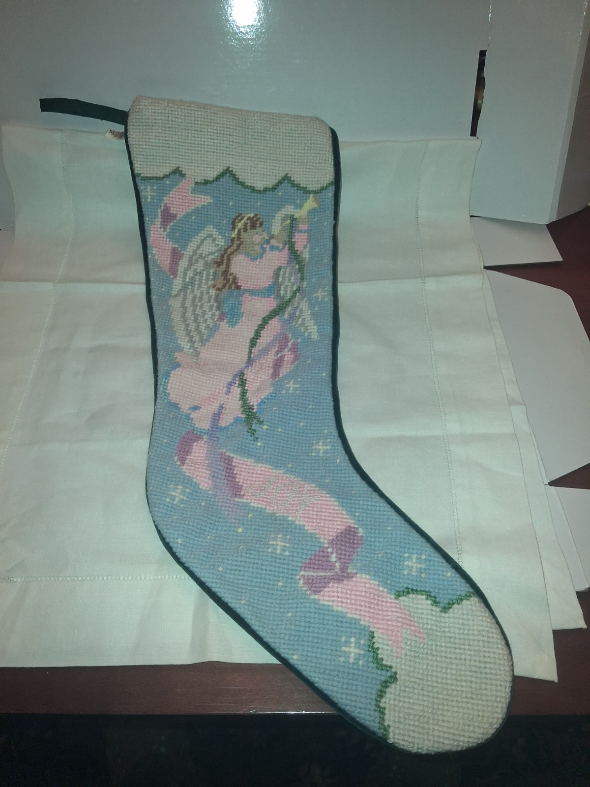wool needlepoint christmas stocking vintage wool needlepoint christmas stocking vintage