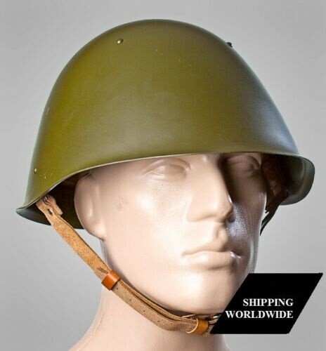 Original USSR Military Soviet Army SSh 68 Type Steel Helmet Russian NOS