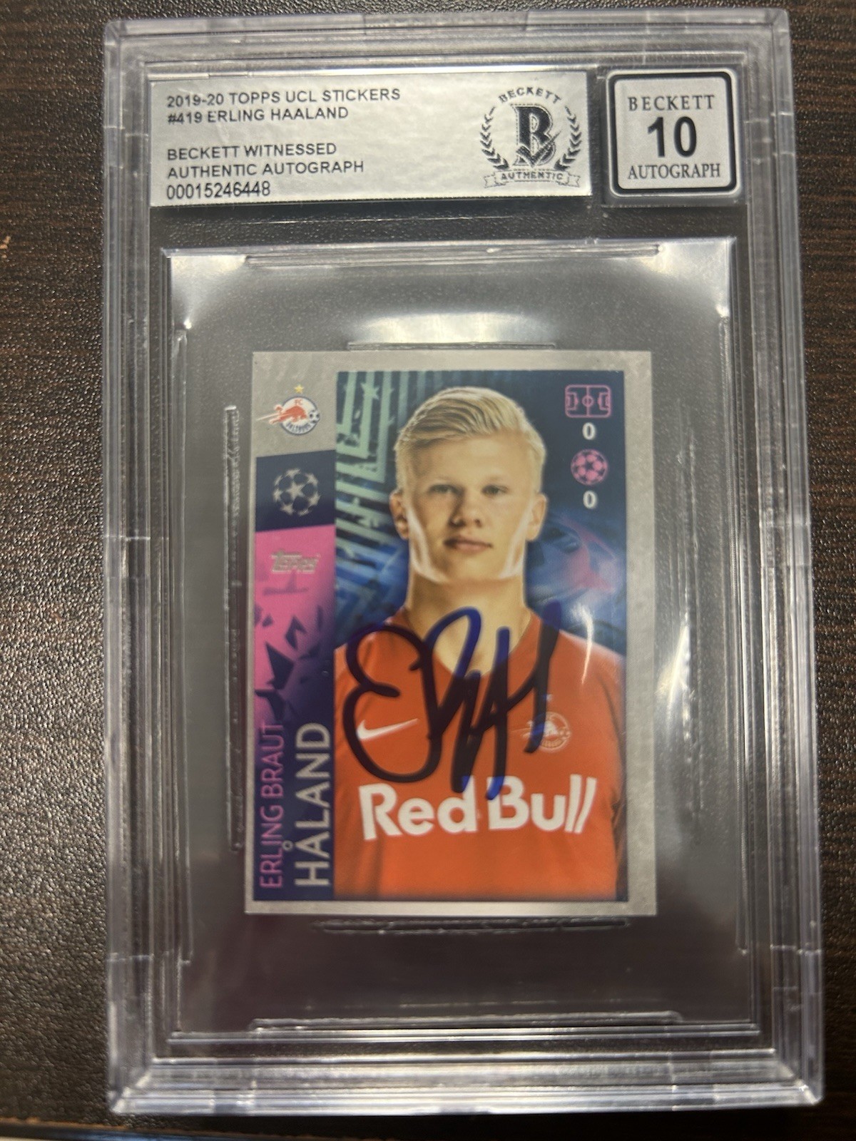 Topps 2019-20 UCL Stickers UEFA Champions League #419 Erling Haaland Auto Topps 2019-20 UCL Stickers UEFA Champions League #419 Erling Haaland Auto