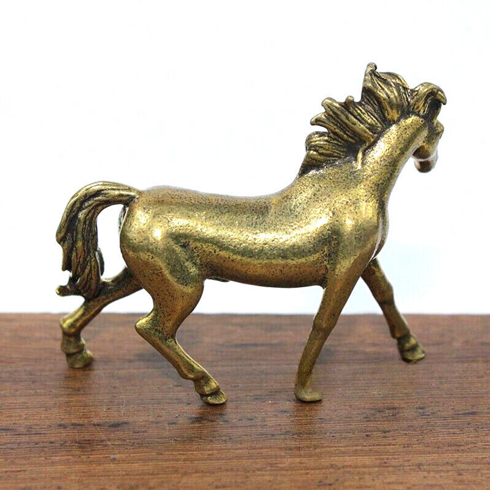 Brass Horse Figurine Statue House Office Table Decoration Animal Figurines US Brass Horse Figurine Statue House Office Table Decoration Animal Figurines US