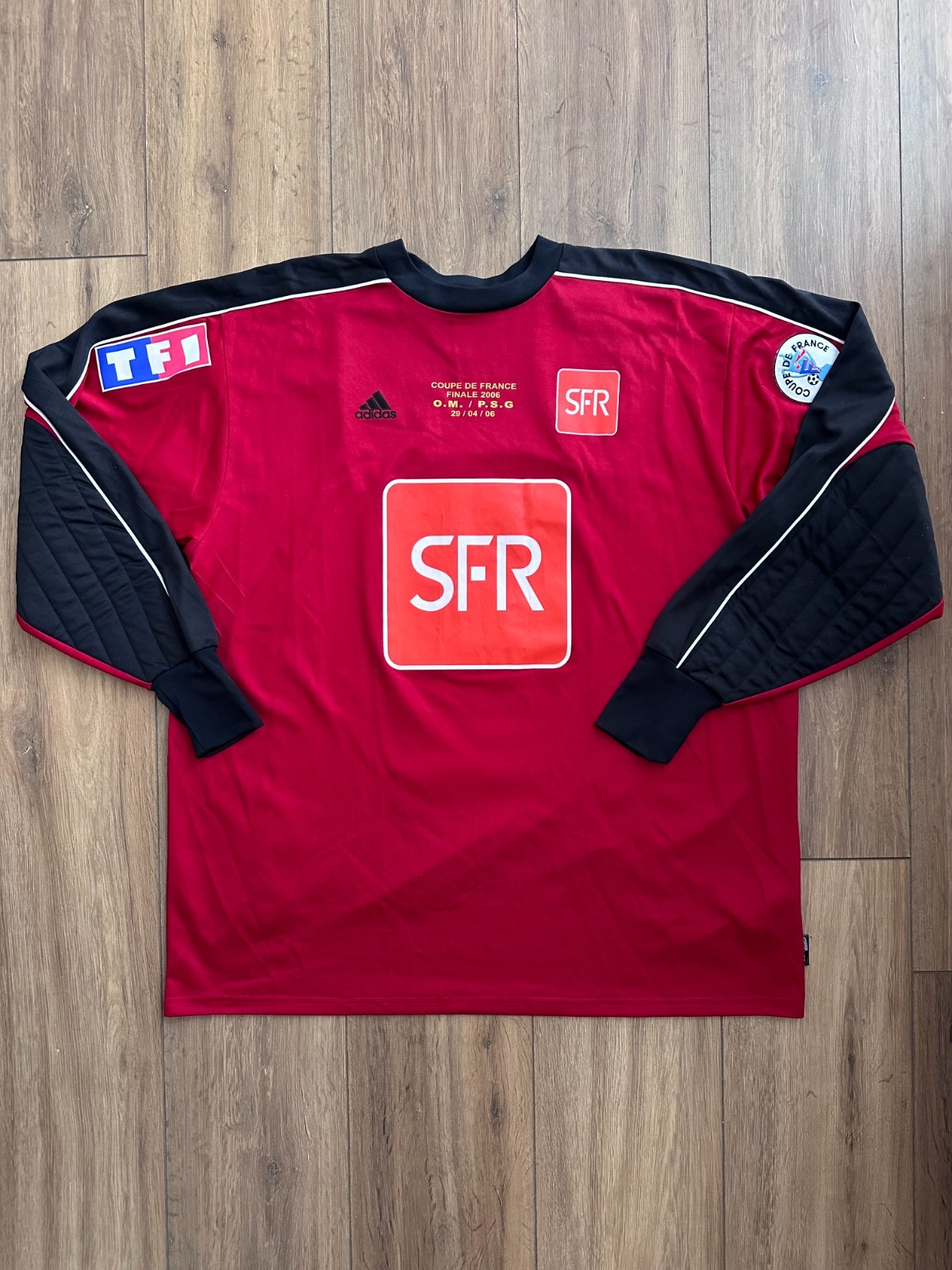 PSG Adidas Goalkeeper Shirt Letizi 2006 French Cup Final OM PSG XL PSG Adidas Goalkeeper Shirt Letizi 2006 French Cup Final OM PSG XL